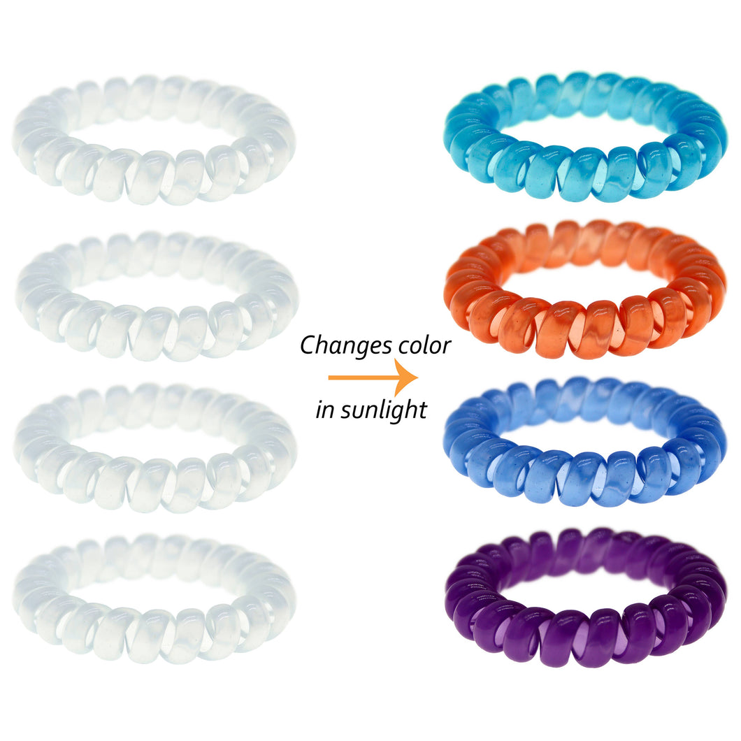 UV Solar Reactive Spiral Hair Coils