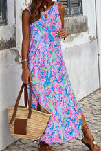 Load image into Gallery viewer, Slit Printed Wide Strap Midi Dress

