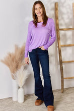 Load image into Gallery viewer, Zenana Washed Scoop Neck Long Sleeve Blouse
