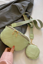 Load image into Gallery viewer, PU Leather Sling Bag with Small Purse
