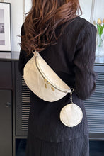 Load image into Gallery viewer, PU Leather Sling Bag with Small Purse
