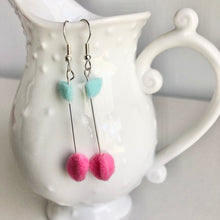 Load image into Gallery viewer, Mini Felt Fruit Earrings- Cherry, Peach
