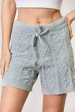 Load image into Gallery viewer, BiBi Cable Knit Drawstring Sweater Shorts
