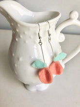 Load image into Gallery viewer, Felt Fruit Earrings- Cherry, Peach
