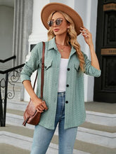 Load image into Gallery viewer, Textured Button Up Dropped Shoulder Shirt
