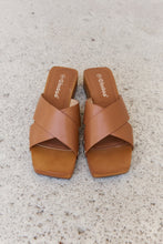 Load image into Gallery viewer, Weeboo Step Into Summer Criss Cross Wooden Clog Mule in Brown
