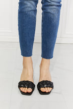 Load image into Gallery viewer, MMShoes Top of the World Braided Block Heel Sandals in Black
