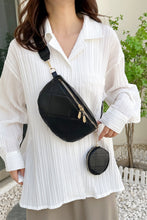 Load image into Gallery viewer, PU Leather Sling Bag with Small Purse
