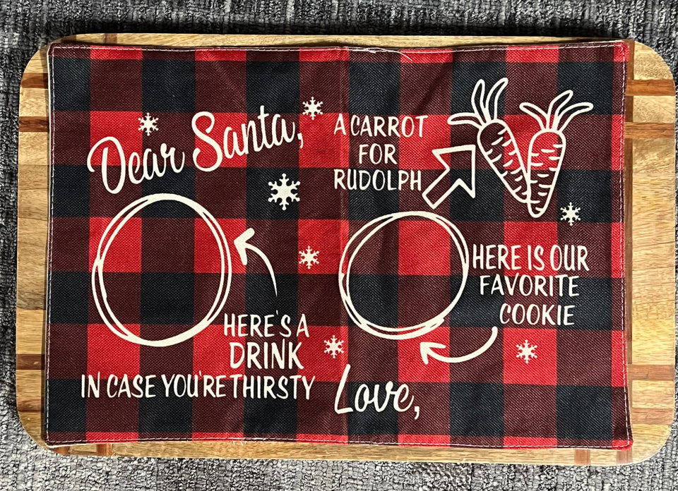 Cookies for santa placemat