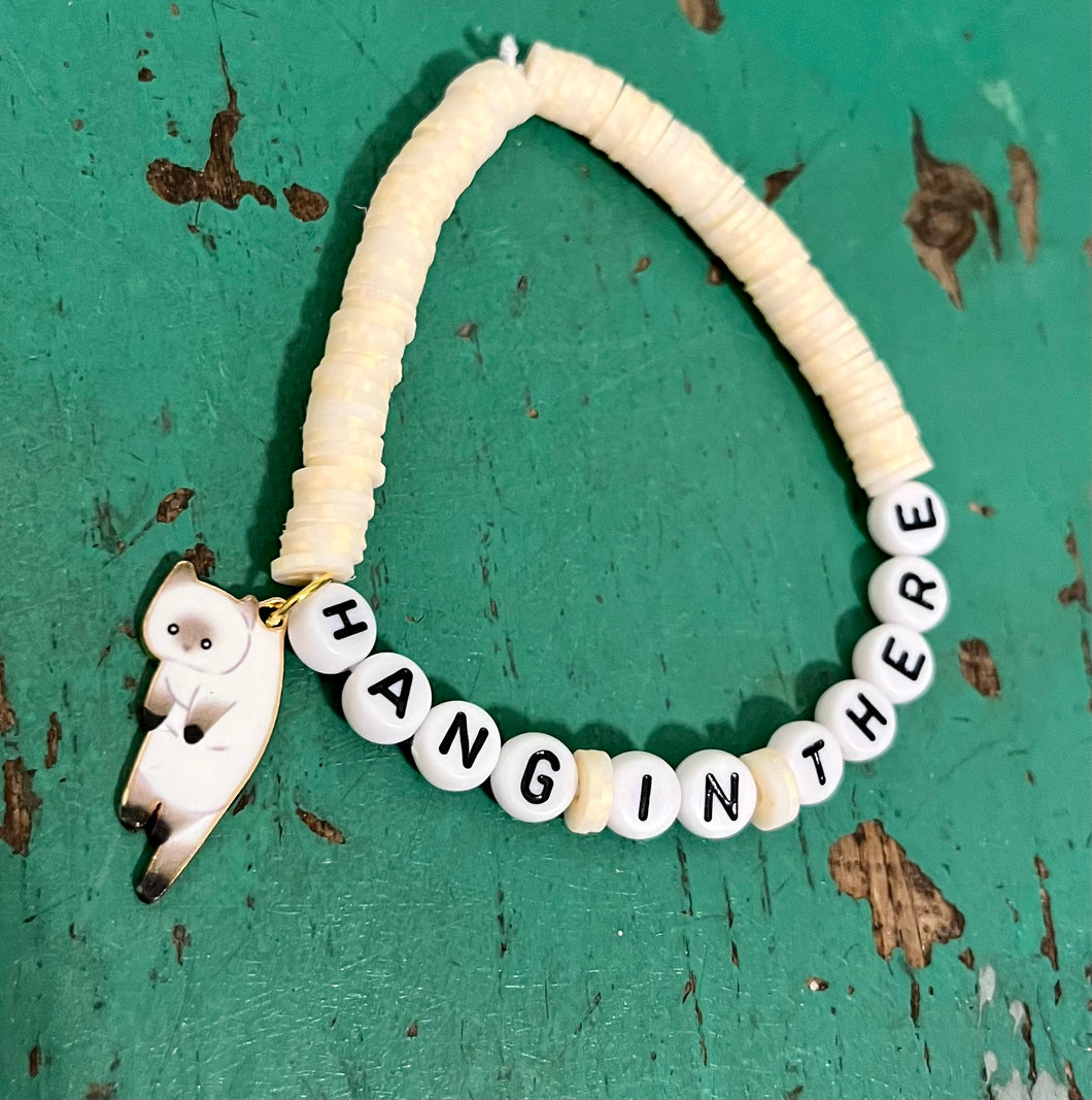 Hang in There Cat Bracelet