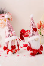 Load image into Gallery viewer, Valentine&#39;s Day Sequined Heart Pointed Hat Faceless Gnome
