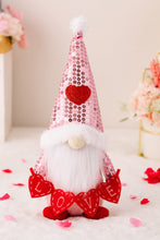 Load image into Gallery viewer, Valentine&#39;s Day Sequined Heart Pointed Hat Faceless Gnome
