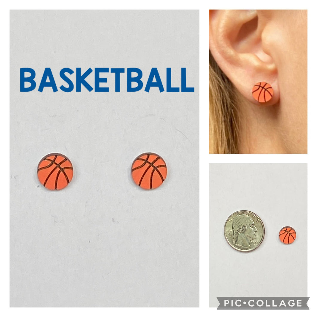 Basketball Stud Earrings