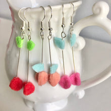 Load image into Gallery viewer, Mini Felt Fruit Earrings- Cherry, Peach
