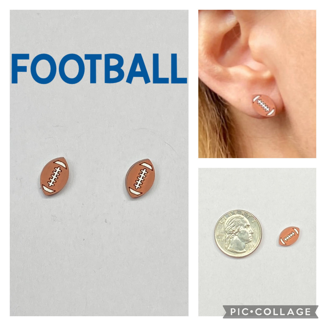 Football Stud Earrings