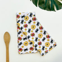 Load image into Gallery viewer, Maryland Flower &amp; Crab Patterned Waffle Kitchen Dish Towel
