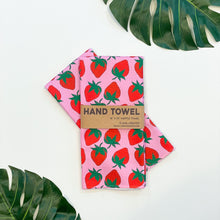 Load image into Gallery viewer, Strawberries Patterned Waffle Kitchen Dish Towel
