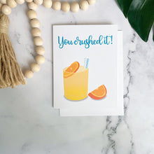 Load image into Gallery viewer, You Crushed It Orange Crush Greeting Card
