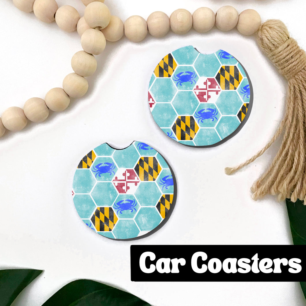 Maryland Honeycomb Car Coasters