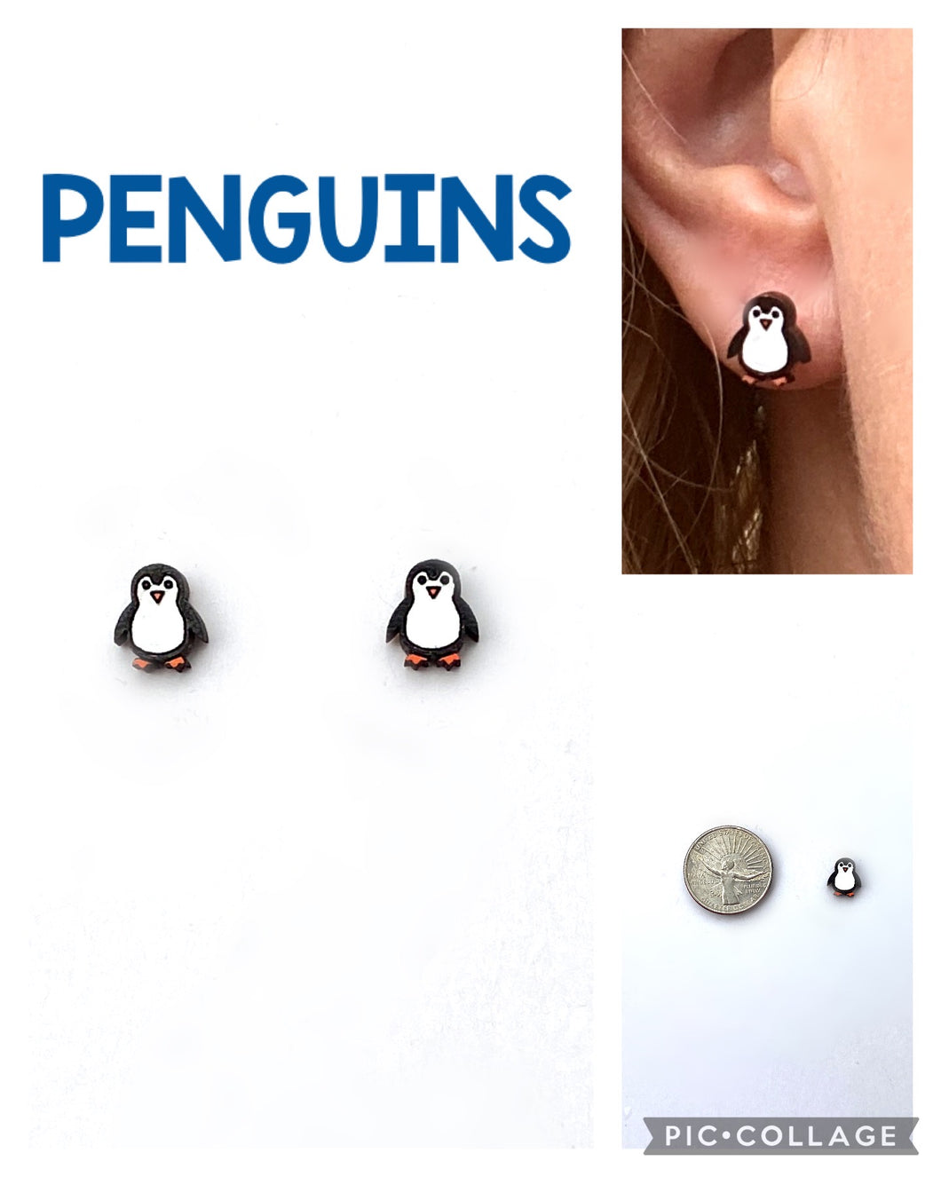 Penguin Earrings