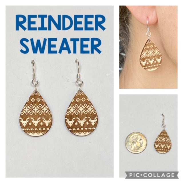 Reindeer Sweater Earrings