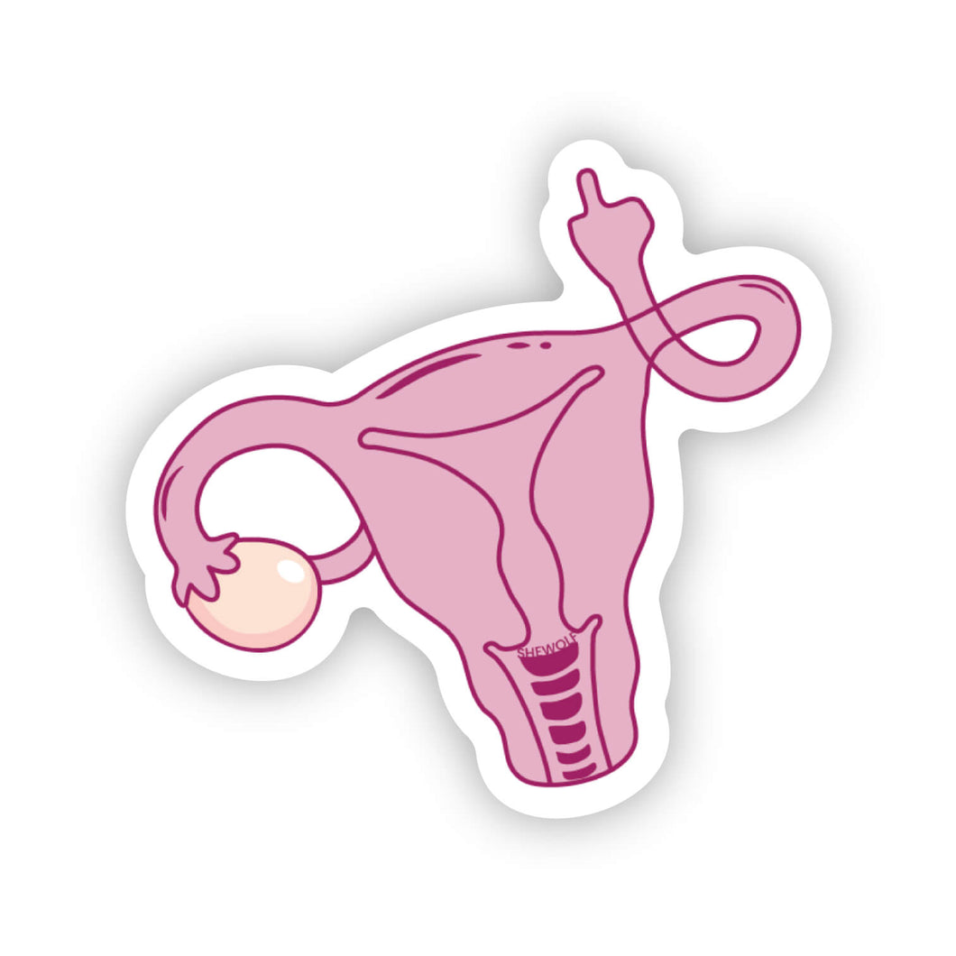 Angry uterus sticker