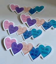 Load image into Gallery viewer, Candy Heart Affirmations Sticker
