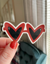 Load image into Gallery viewer, Red Heart Sunglasses Sticker
