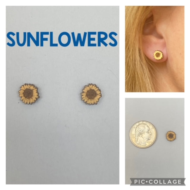 Sunflower Stud Earrings