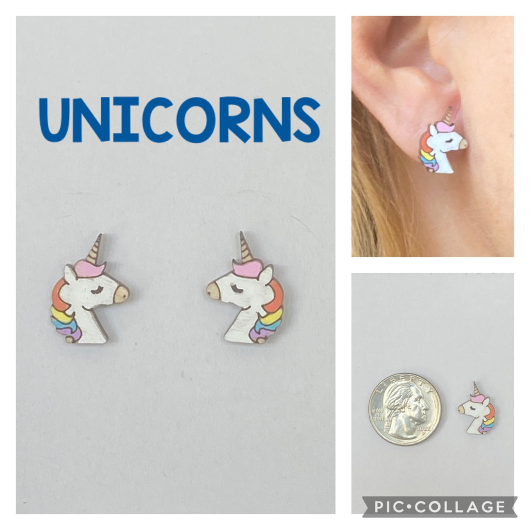 Unicorn Stud Earrings