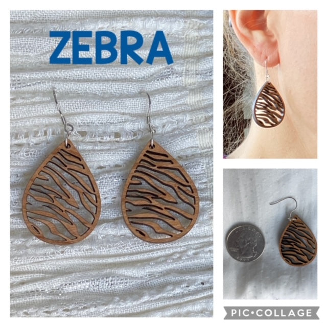 Zebra Earrings