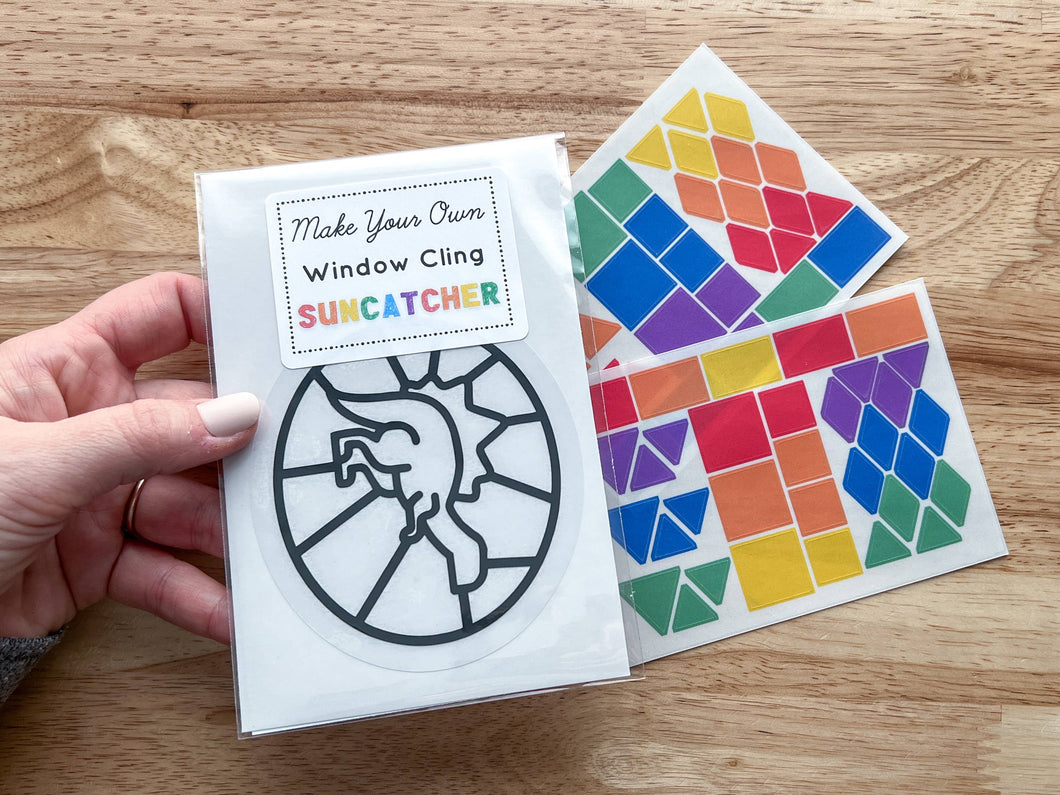 Dinosaur Suncatcher Sticker Craft Kits for Kids