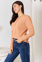 Load image into Gallery viewer, Basic Bae Half Button Long Sleeve Top
