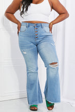 Load image into Gallery viewer, Vibrant MIU Full Size Jess Button Flare Jeans
