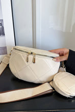 Load image into Gallery viewer, PU Leather Sling Bag with Small Purse
