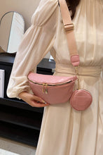 Load image into Gallery viewer, PU Leather Sling Bag with Small Purse

