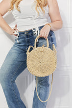Load image into Gallery viewer, Justin Taylor Feeling Cute Rounded Rattan Handbag in Ivory
