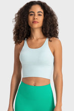 Load image into Gallery viewer, Crisscross Back Ladder Detail Sports Bra
