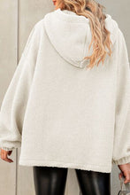 Load image into Gallery viewer, Sherpa Dropped Shoulder Long Sleeve Hoodie
