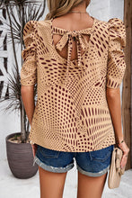 Load image into Gallery viewer, Tied Printed Puff Sleeve Blouse
