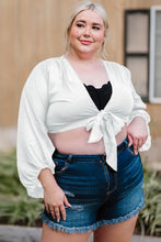Load image into Gallery viewer, Plus Size Tie Front Crop Top
