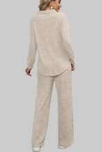 Load image into Gallery viewer, Ribbed Long Sleeve Top and Pocketed Pants Set
