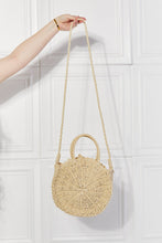 Load image into Gallery viewer, Justin Taylor Feeling Cute Rounded Rattan Handbag in Ivory
