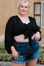 Load image into Gallery viewer, Plus Size Tie Front Crop Top
