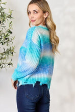 Load image into Gallery viewer, BiBi Tie Dye Frayed Hem Sweater
