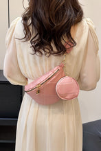 Load image into Gallery viewer, PU Leather Sling Bag with Small Purse
