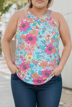 Load image into Gallery viewer, Plus Size Floral Round Neck Tank
