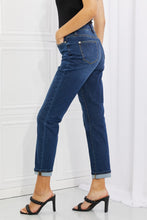 Load image into Gallery viewer, Judy Blue Crystal Full Size High Waisted Cuffed Boyfriend Jeans
