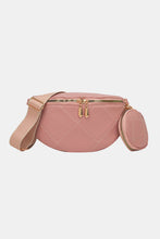 Load image into Gallery viewer, PU Leather Sling Bag with Small Purse
