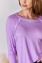 Load image into Gallery viewer, Zenana Washed Scoop Neck Long Sleeve Blouse
